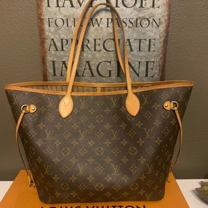 Louis Vuitton never full mm authentic
